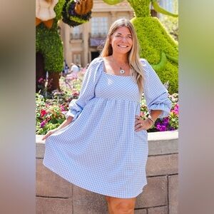 Sugar Fox Garden Picnic Gingham Dress.  size 3X